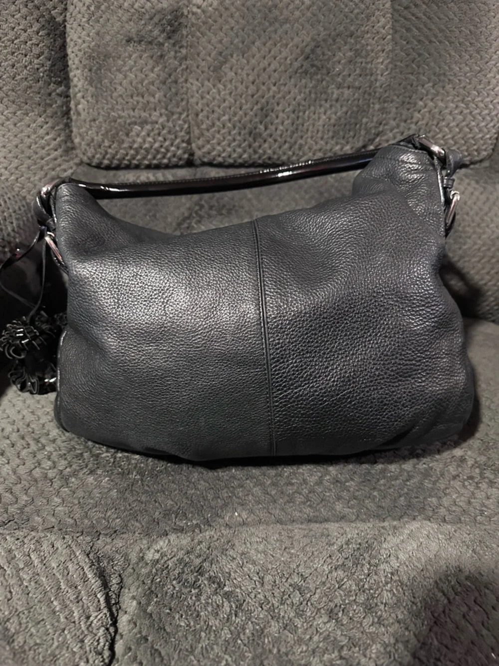 MaxMara Y2K Black Leather Fringe Bag